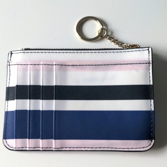 Kate Spade Striped Keychain Cardholder Wallet - Picture 2 of 2